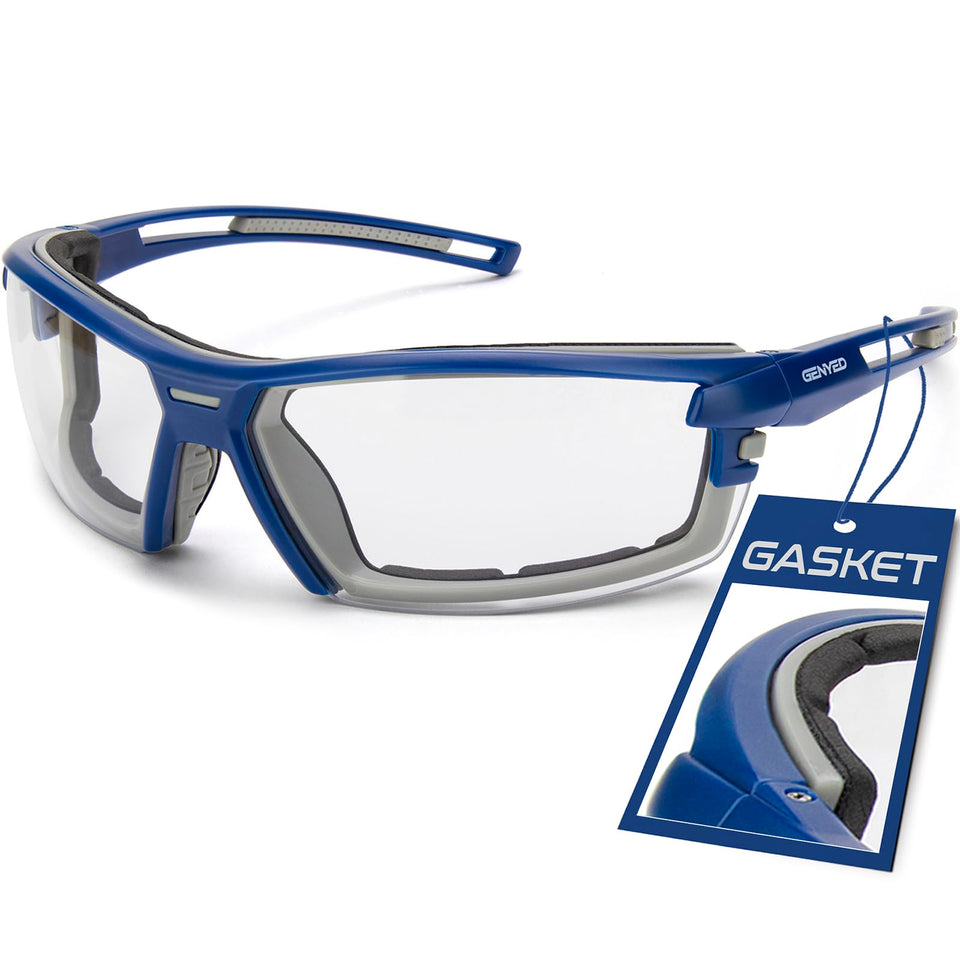 GENYED safety glasses with wraparound frame offer reliable eye protection on construction sites.