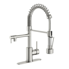 Geobella dual outlet faucet with pull-down spray for versatile kitchen tasks.