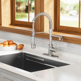Geobella pot filler swivel spout for quick kettle and pitcher filling.
