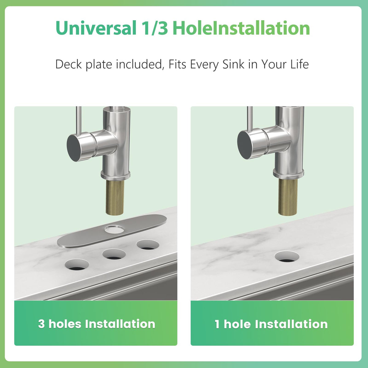 Geobella quick-connect hoses simplify installation and maintenance.