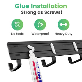Geobella space-saving wall mount design maximizes vertical storage.