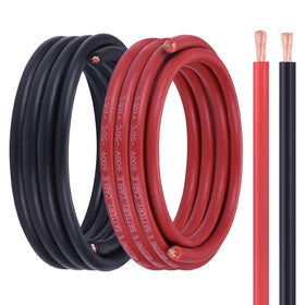 Geosiry 6-gauge red battery cable coil for automotive power connections.