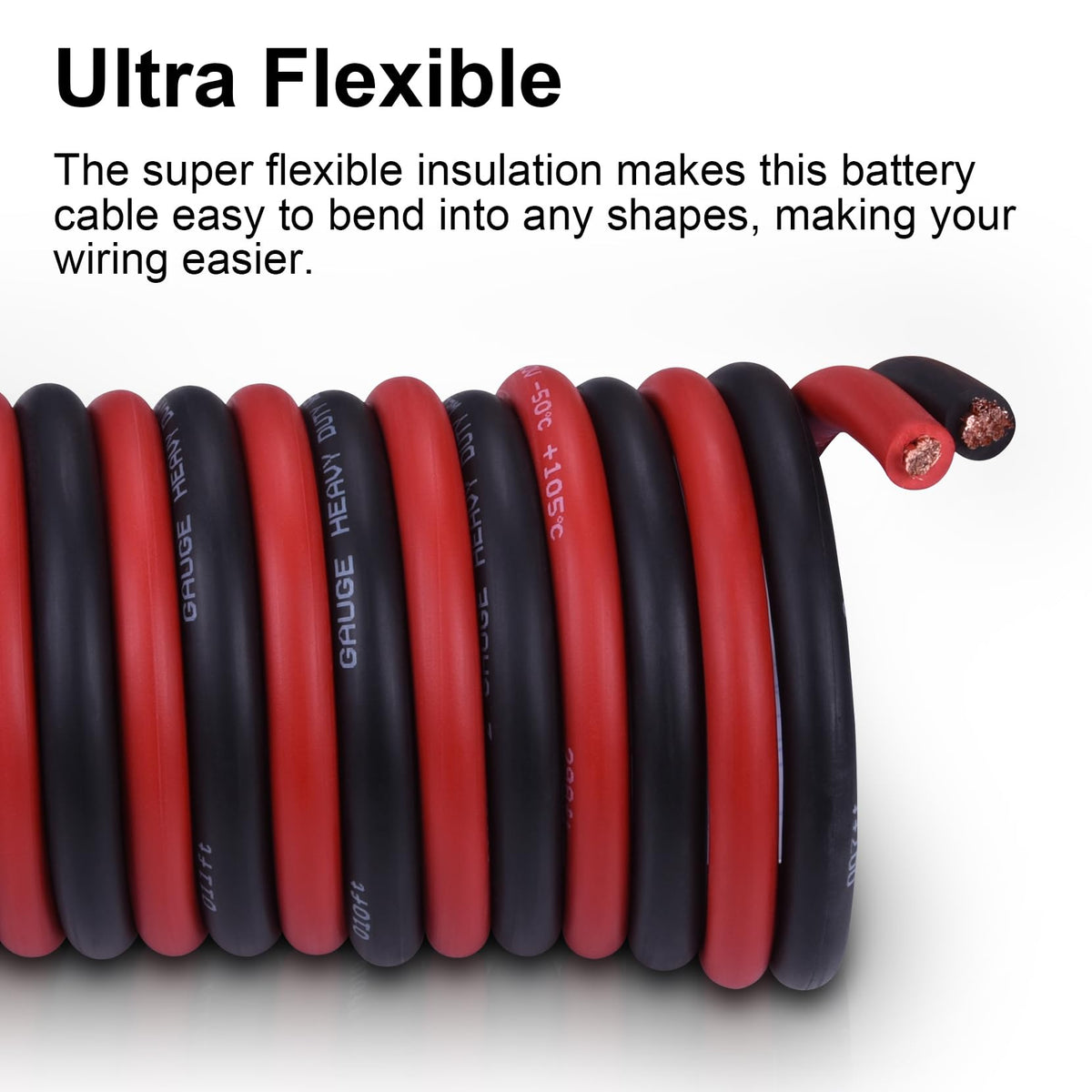 Geosiry oxygen-free copper wire with 266 strands for flexible, low-resistance performance