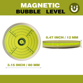 Geouniver Bullseye level acrylic shell for clear bubble visibility in tight spaces.