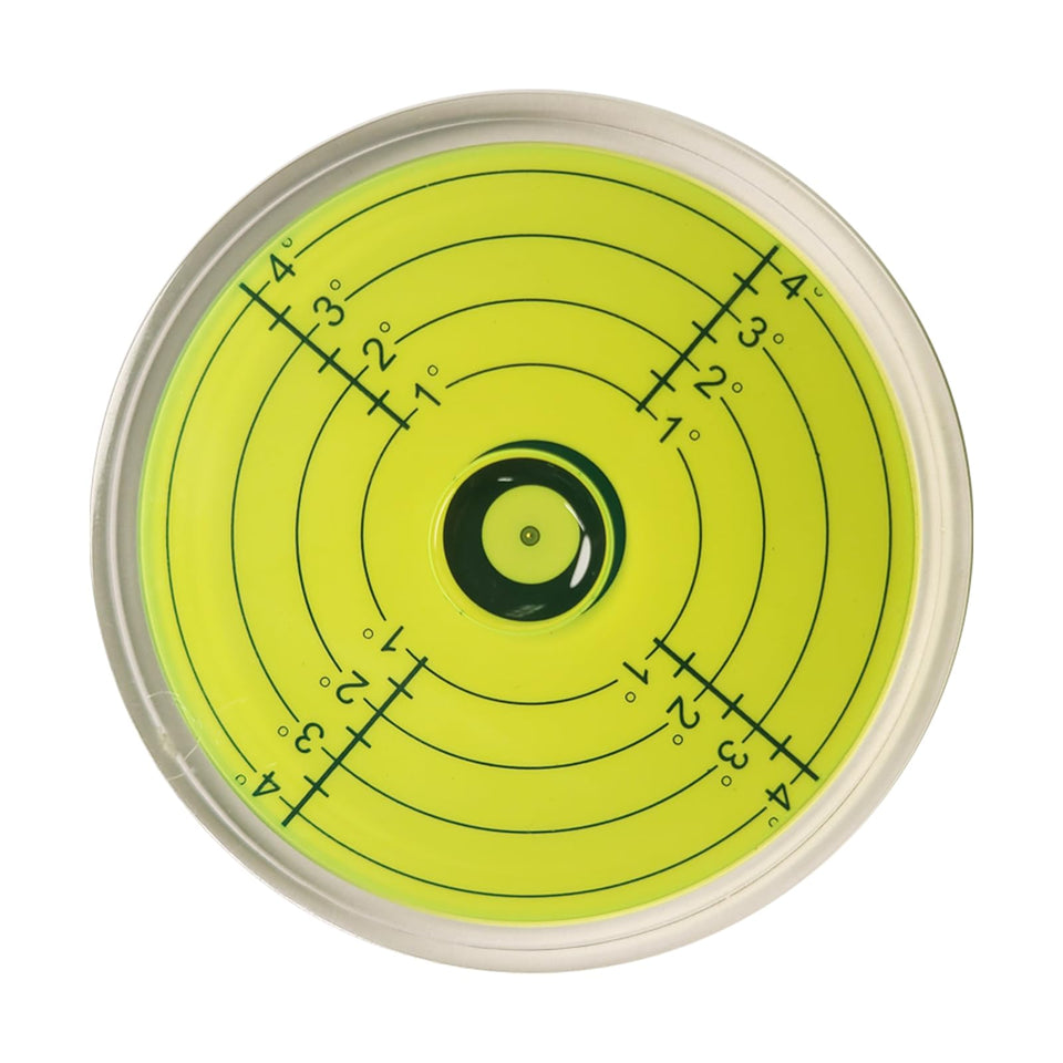 Geouniver Bullseye level front view for quick horizontality checks.