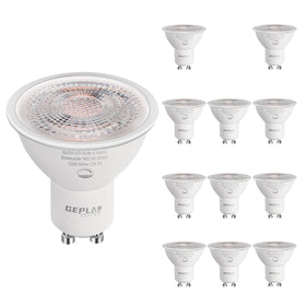 GEPLAD GU10 LED bulbs emit a soft white spotlight with 582LM brightness.