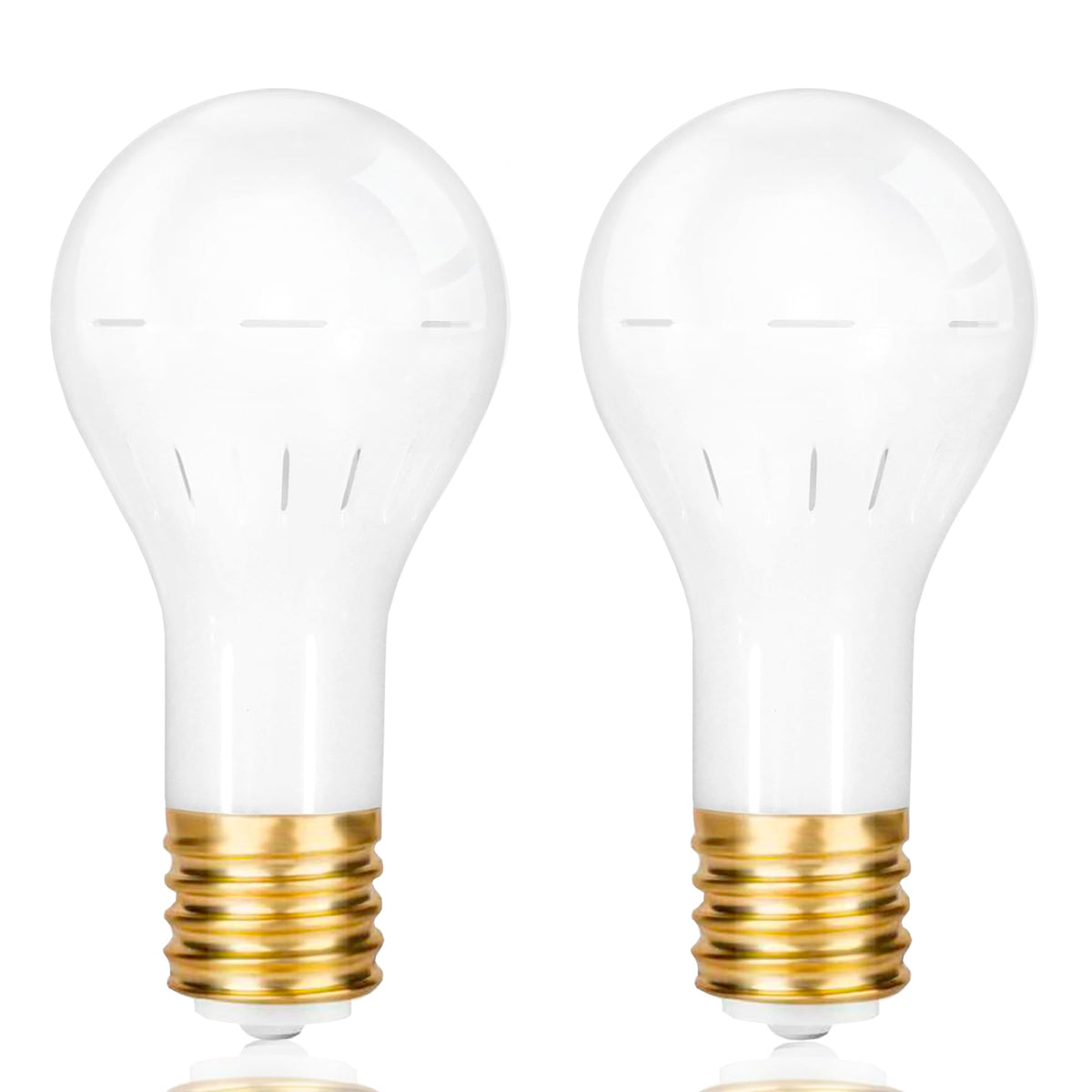GEPLAD mogul-base 3-way LED bulb front view, ideal for antique floor lamps.