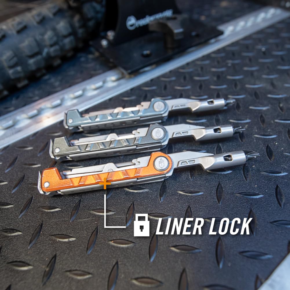 Gerber Armbar Drive awl assists piercing holes for quick repairs.
