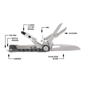 Gerber Armbar Drive hammer feature ready for campsite repairs and setup tasks.