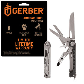 Gerber Armbar Drive multitool with 2.5 inch blade for quick, controlled cuts.