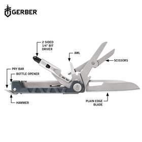 Gerber Armbar Drive plain-edge blade for quick field cuts.