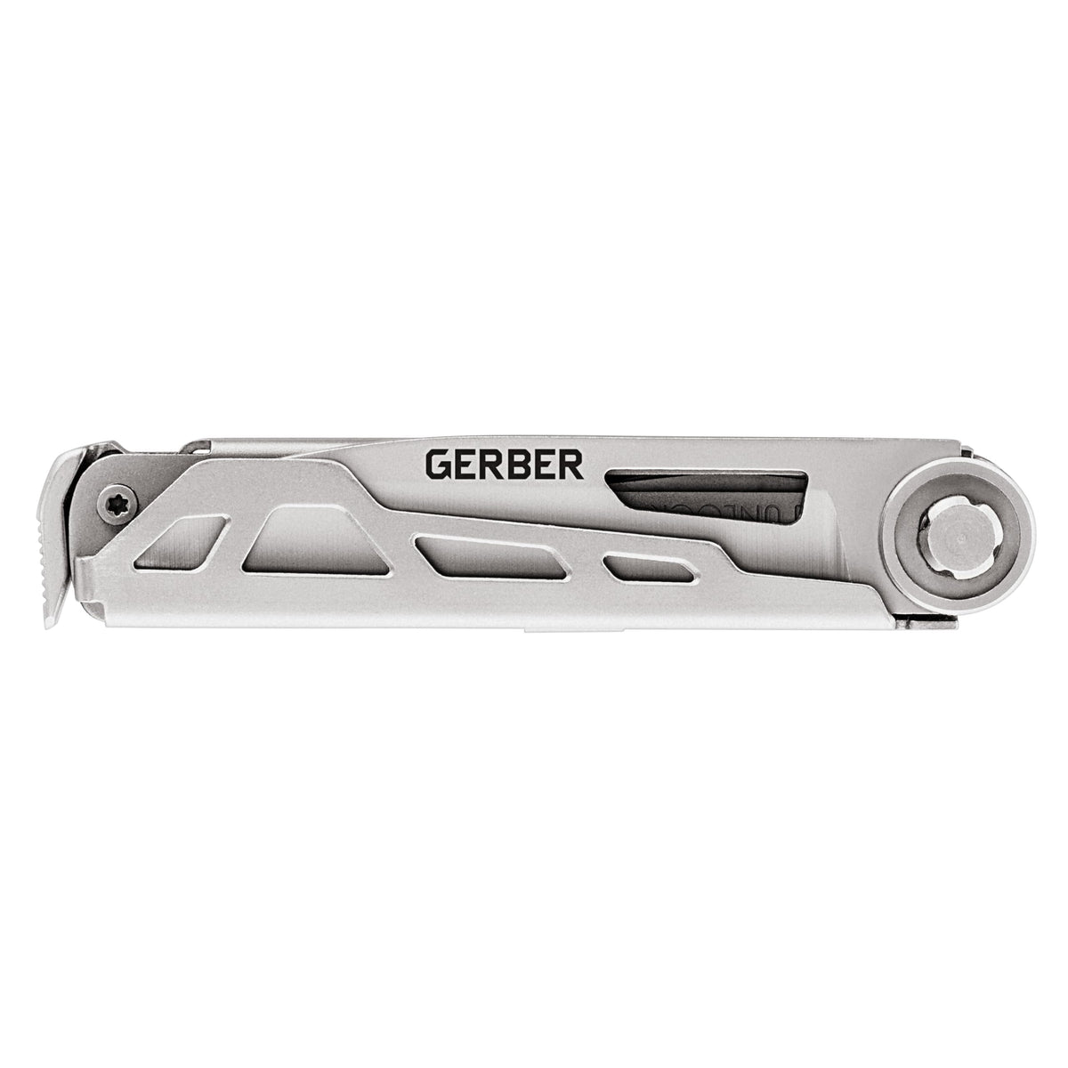 Gerber Armbar Drive pry bar provides leverage for stubborn fasteners.