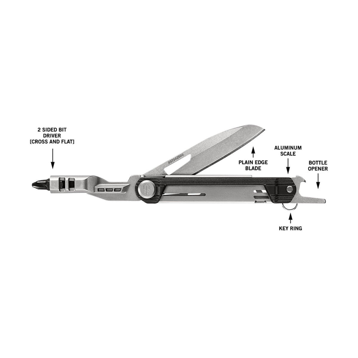 Gerber Armbar Slim Drive extended bit driver for on-the-go adjustments.