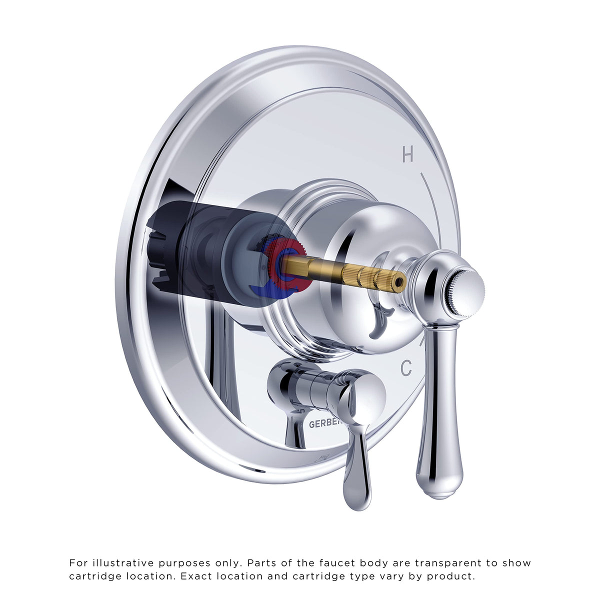 Gerber brass body ensures durable, corrosion-resistant plumbing components.