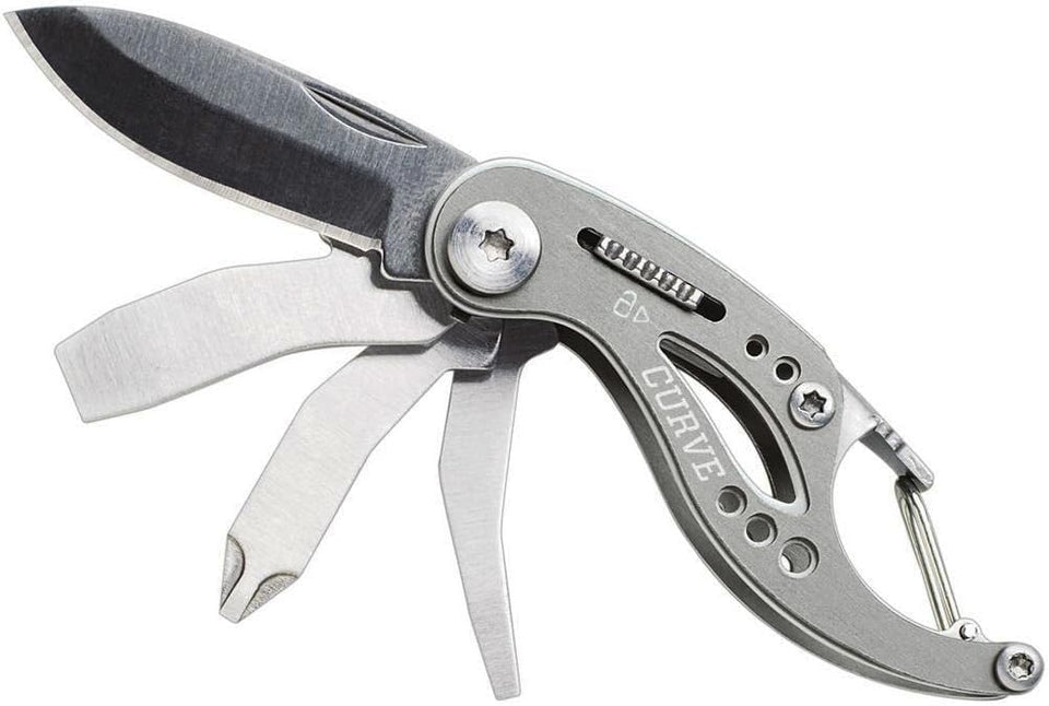 Gerber Curve 1.25-inch blade close-up for precise cuts on the go.