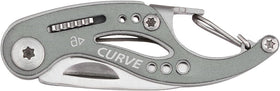 Gerber Curve carabiner clip keeps tool accessible on a keychain.