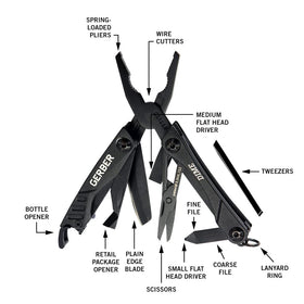 Gerber Dime wire-cutters for clean cuts on metal or cable