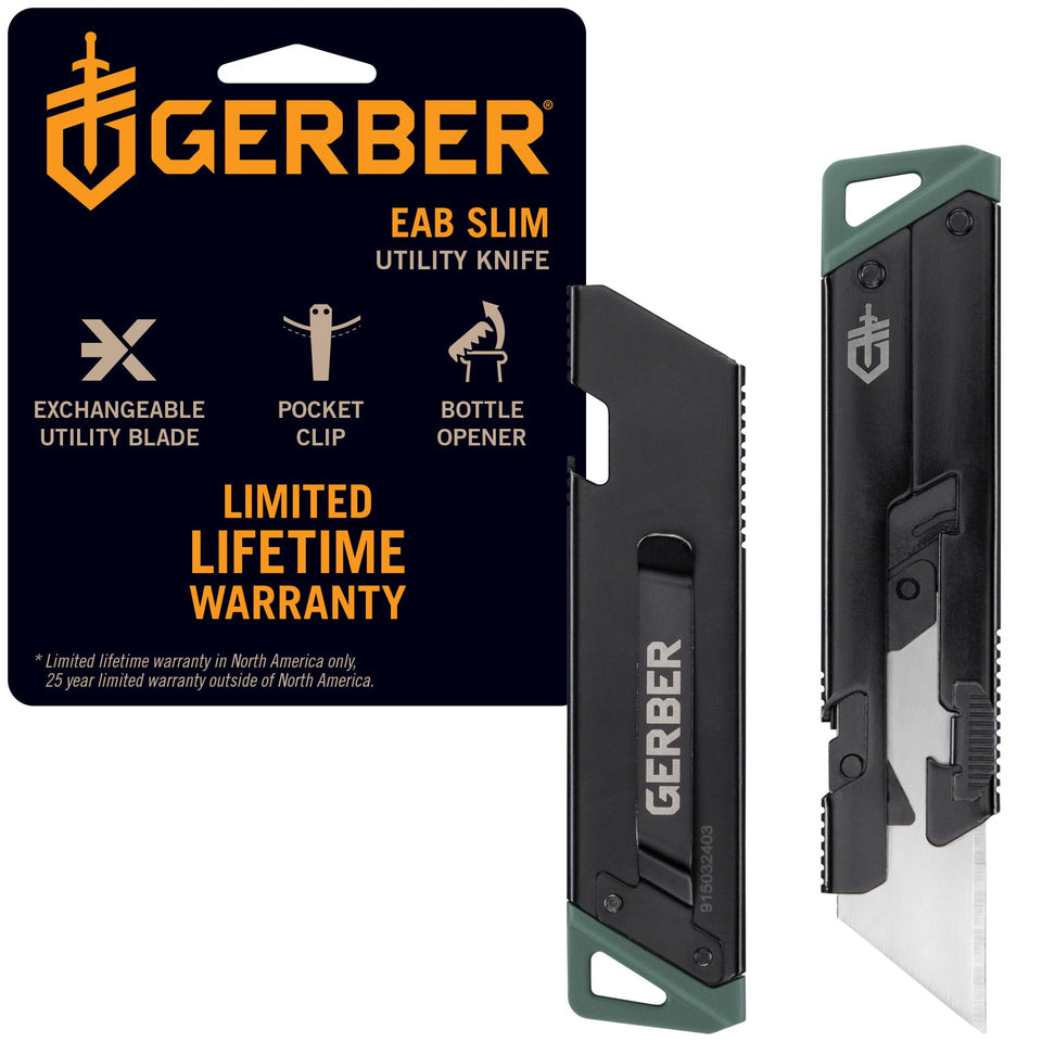 Gerber EAB Slim pocket knife in pocket for easy daily carry.
