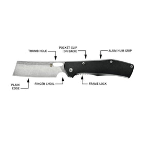 Gerber Flatiron one-hand opening thumbhole for quick access outdoors.