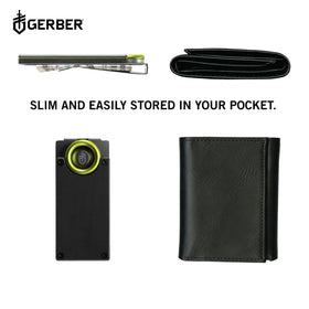 Gerber GDC money clip demonstrates storage for up to five cards