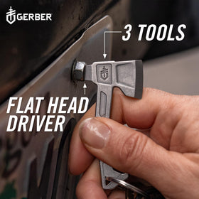 Gerber Gear Hatchet Keychain bottle opener ready for after-work drinks