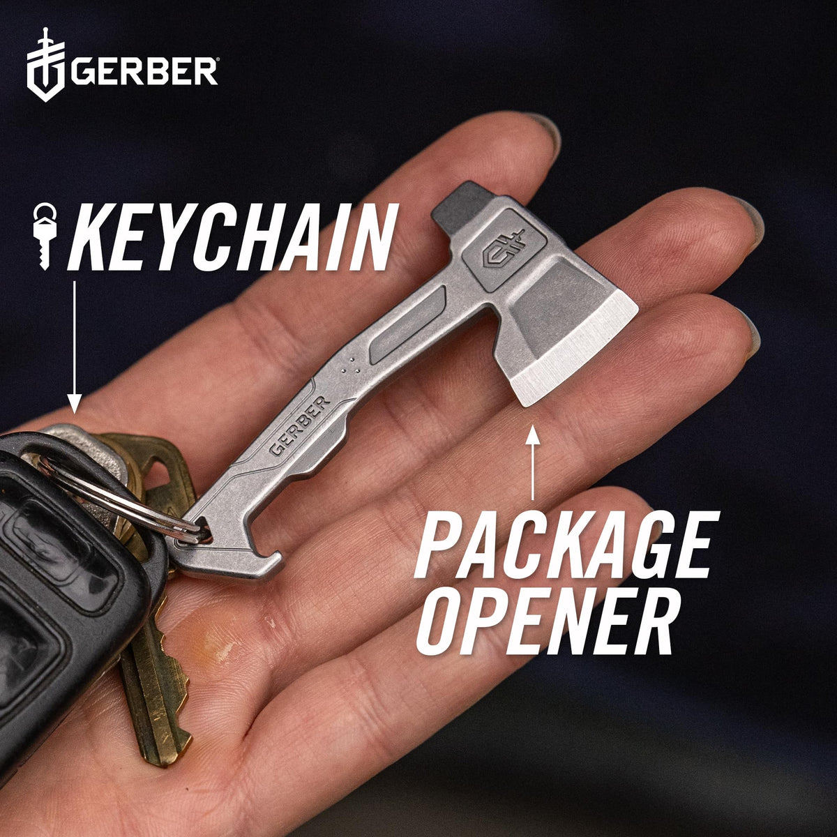Gerber Hatchet Keychain compact carry on a pocket or bag