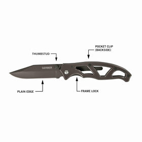Gerber Paraframe I warranty and build quality assurance note.