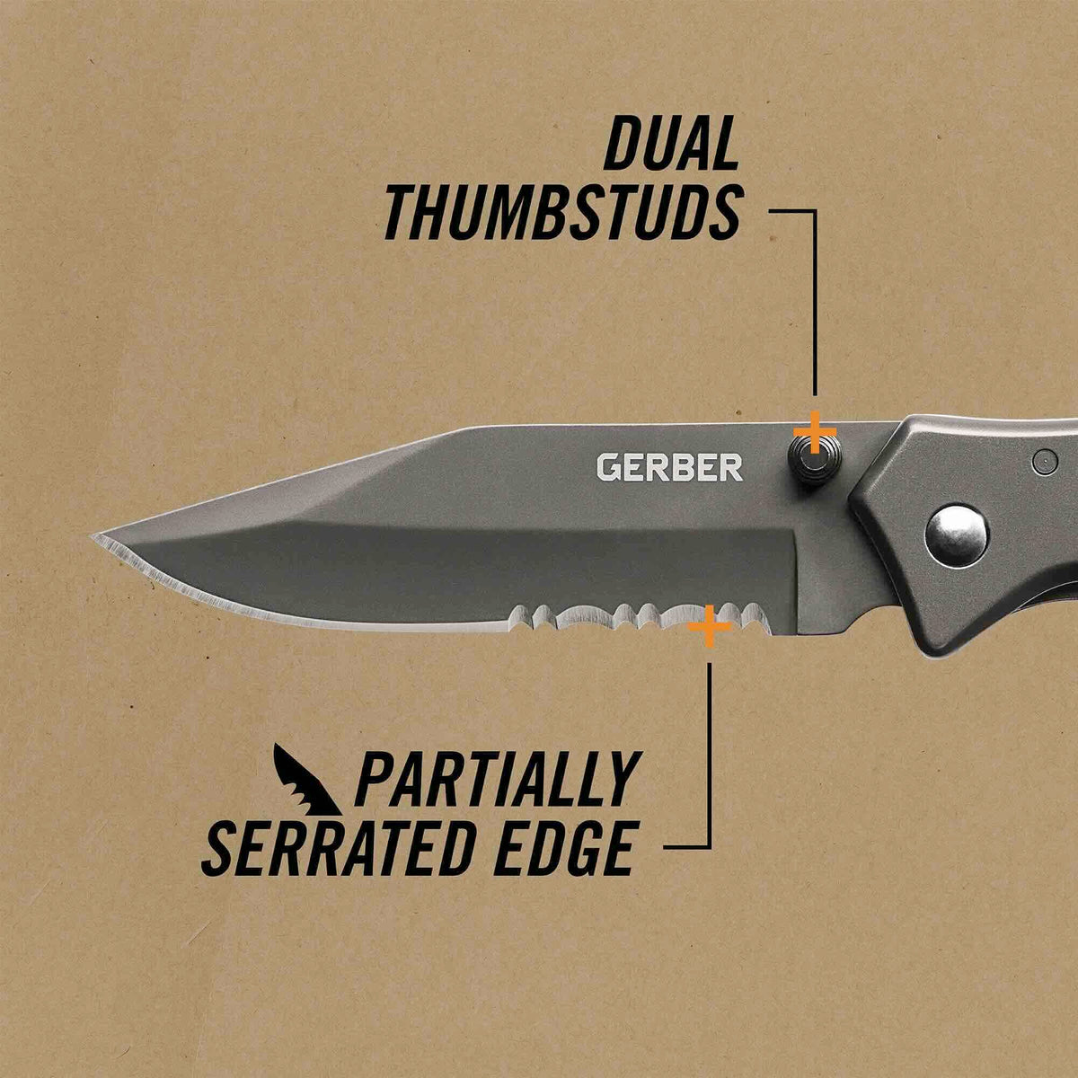 Gerber Paraframe I open frame design keeps weight low for easy everyday carry.