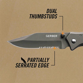 Gerber Paraframe I open frame design keeps weight low for easy everyday carry.