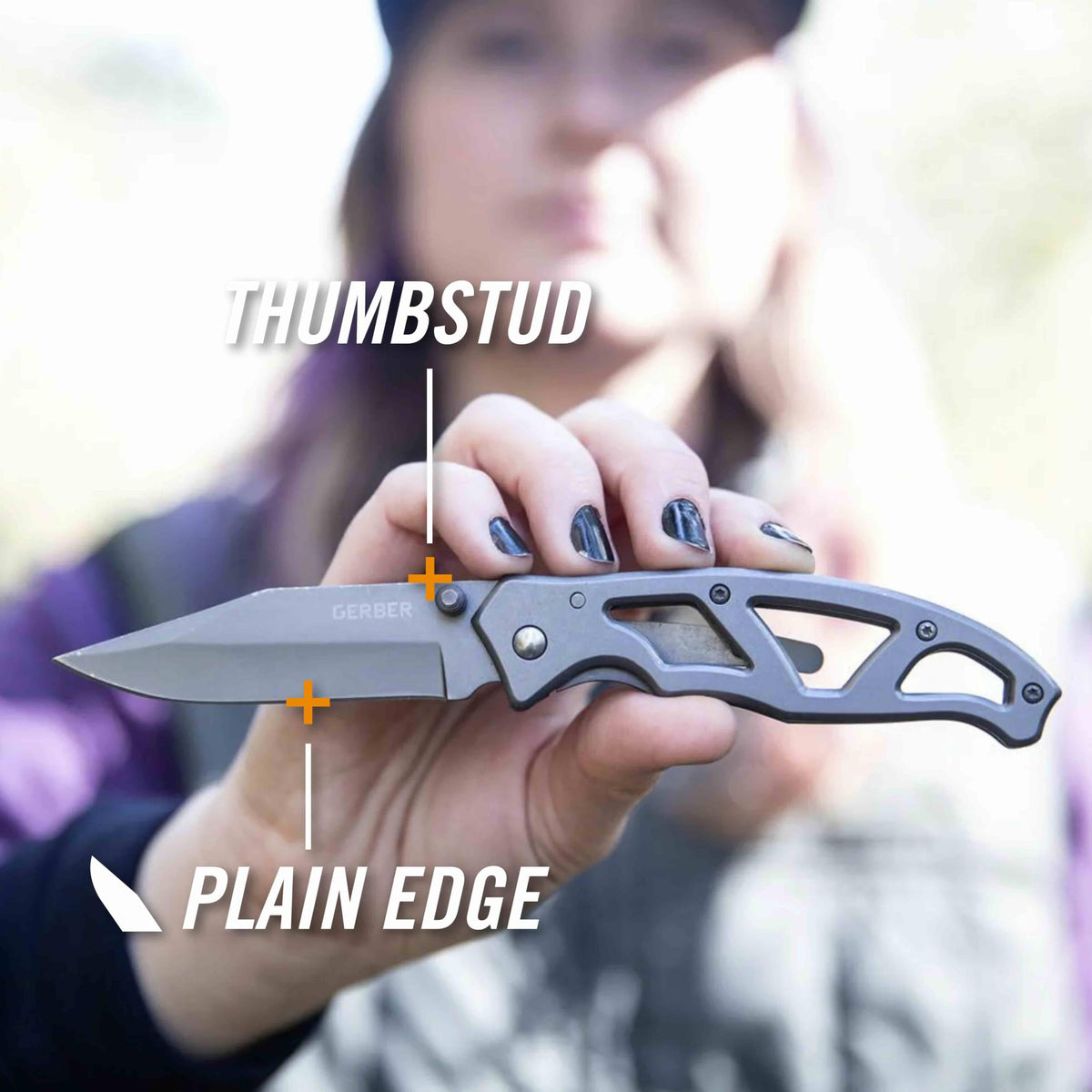Gerber Paraframe I pocket clip enables easy belt or pocket carry.