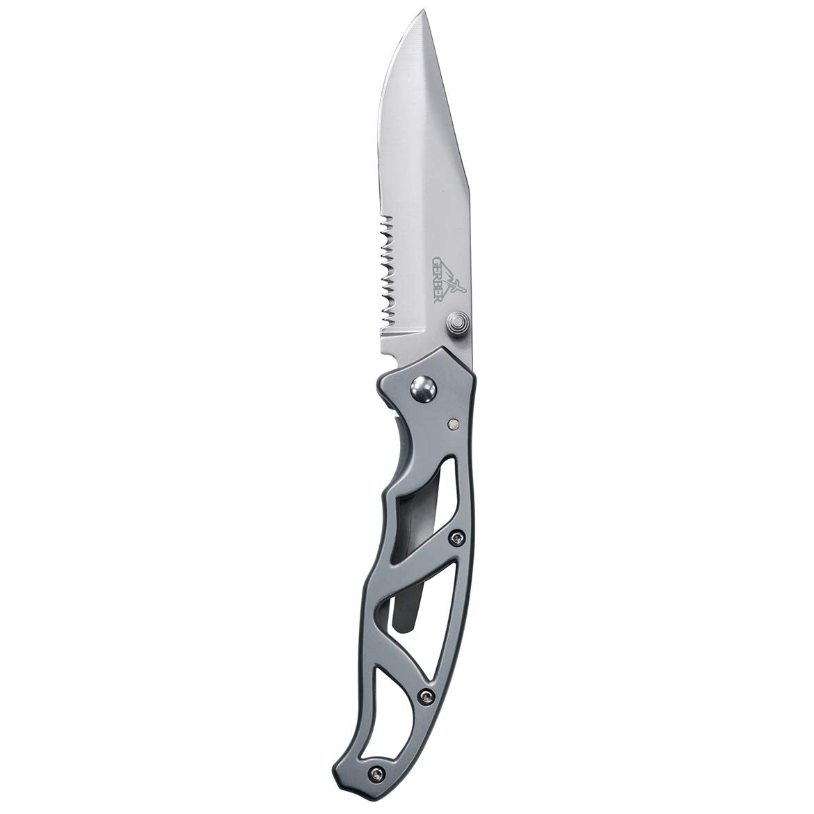 Gerber Paraframe II pocket clip keeps it handy on the go.