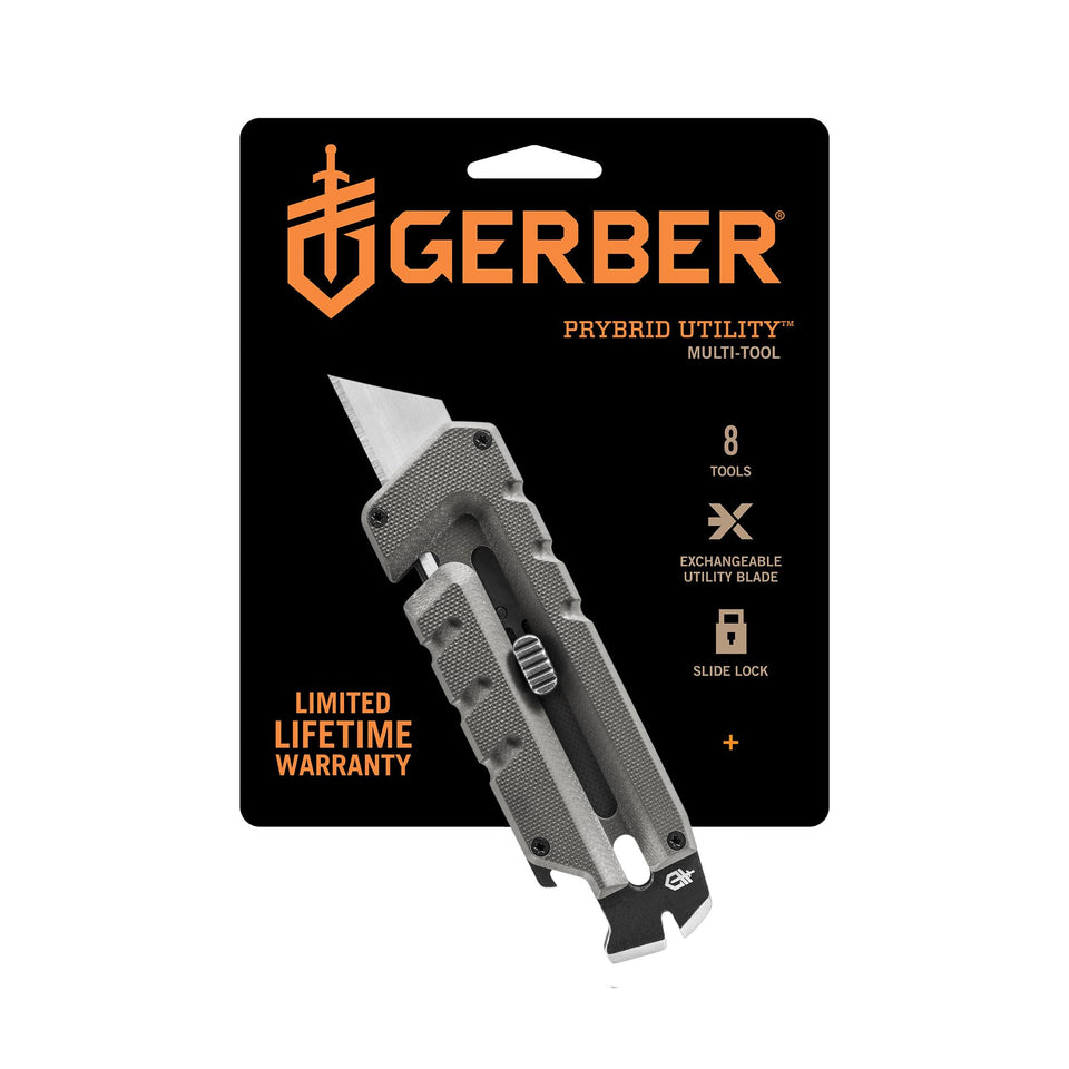 Gerber Prybrid with exchangeable blade for quick box cutting and daily tasks.