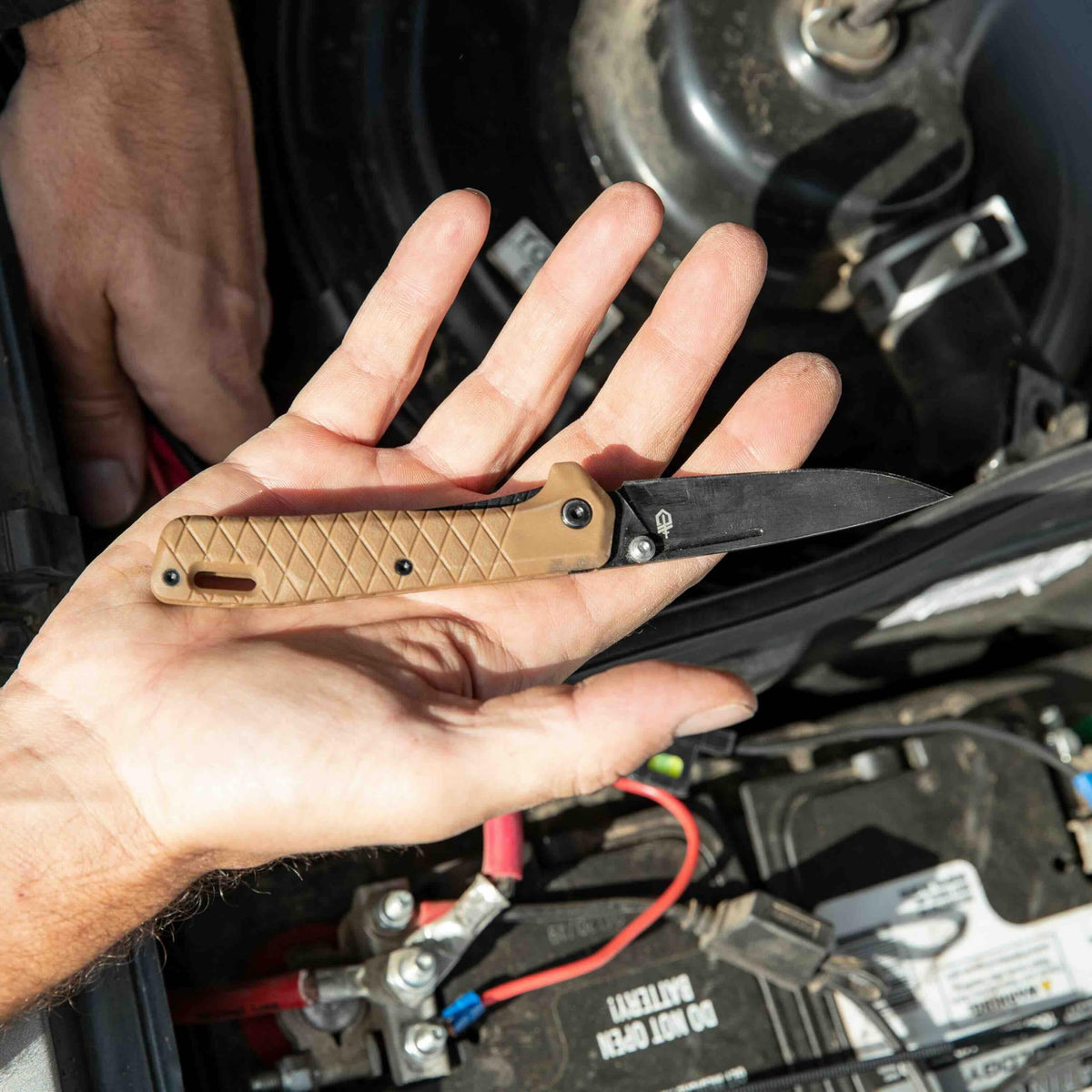 Gerber Zilch clipped in pocket for quick access.
