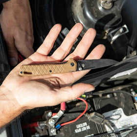 Gerber Zilch clipped in pocket for quick access.