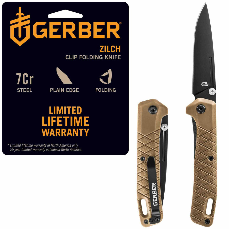 Gerber Zilch pocket knife with clip for secure everyday carry.