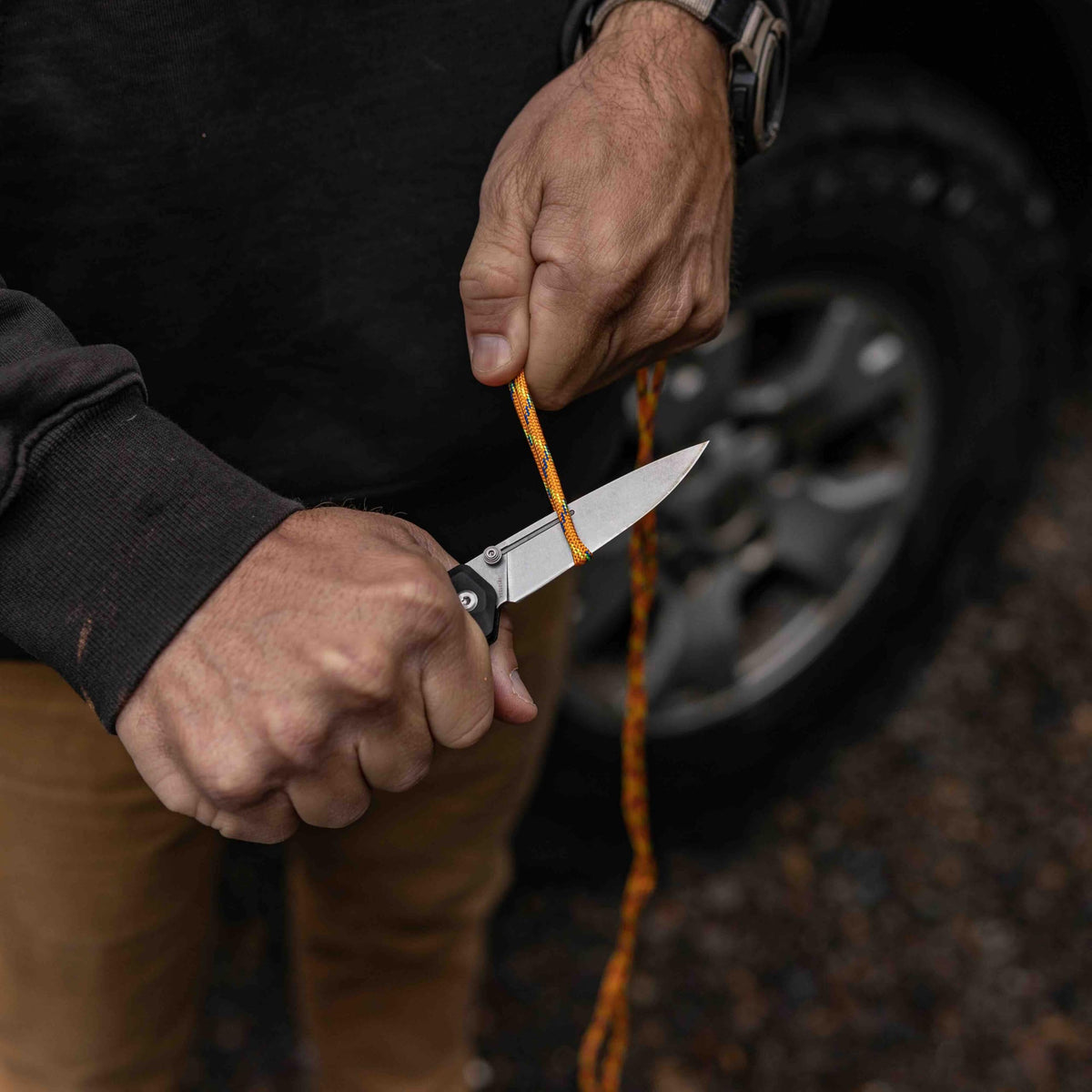 Gerber Zilch lanyard hole, extra securing option during outdoor use