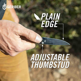 Gerber Zilch textured handle improves grip in damp conditions.