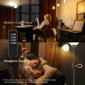 GERGO Led Floor Lamp color temperature range 3000K-6000K for warm to cool tones.