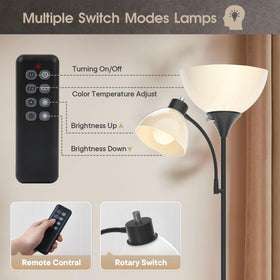 GERGO Led Floor Lamp stepless dimming from 5% to 100% for tailored ambiance.