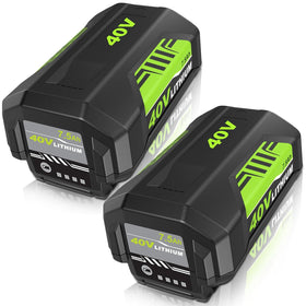 GERIT BATT 2Pack 7500mAh Ryobi 40V battery front view for longer tool runtimes