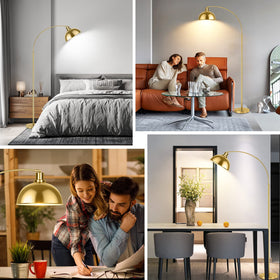 Gernehop arc lamp with included 9W LED bulb for instant setup