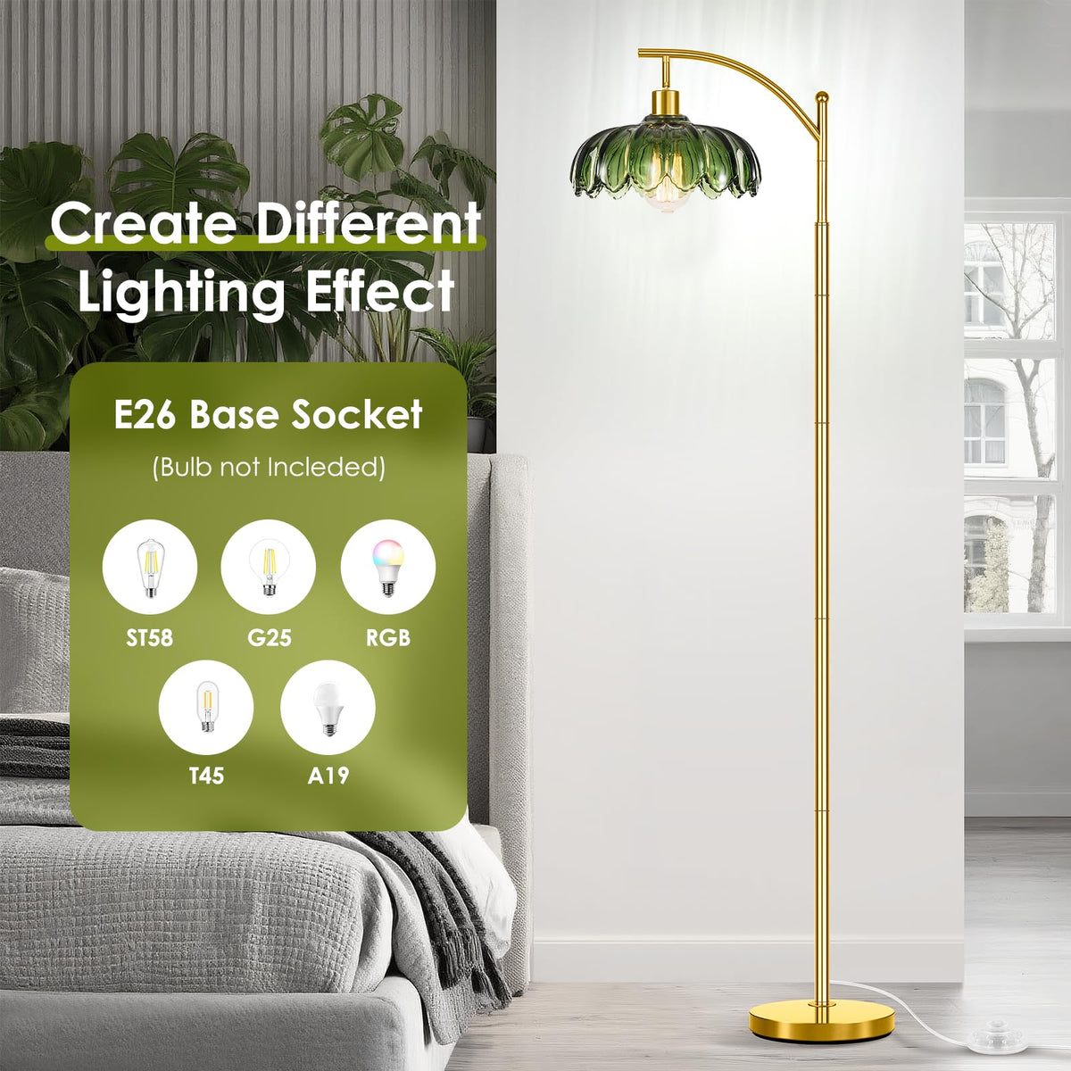 gernehop gold floor lamp easy assembly in minutes