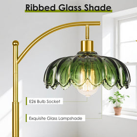 gernehop gold floor lamp with gold stem brings vintage elegance to decor