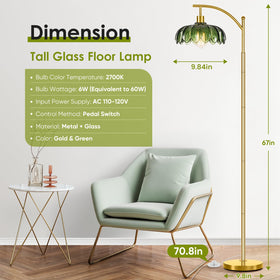 gernehop gold floor lamp heavy metal base ensures stable placement