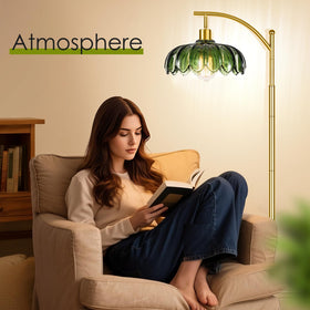 gernehop gold floor lamp smart home ready with compatible plugs