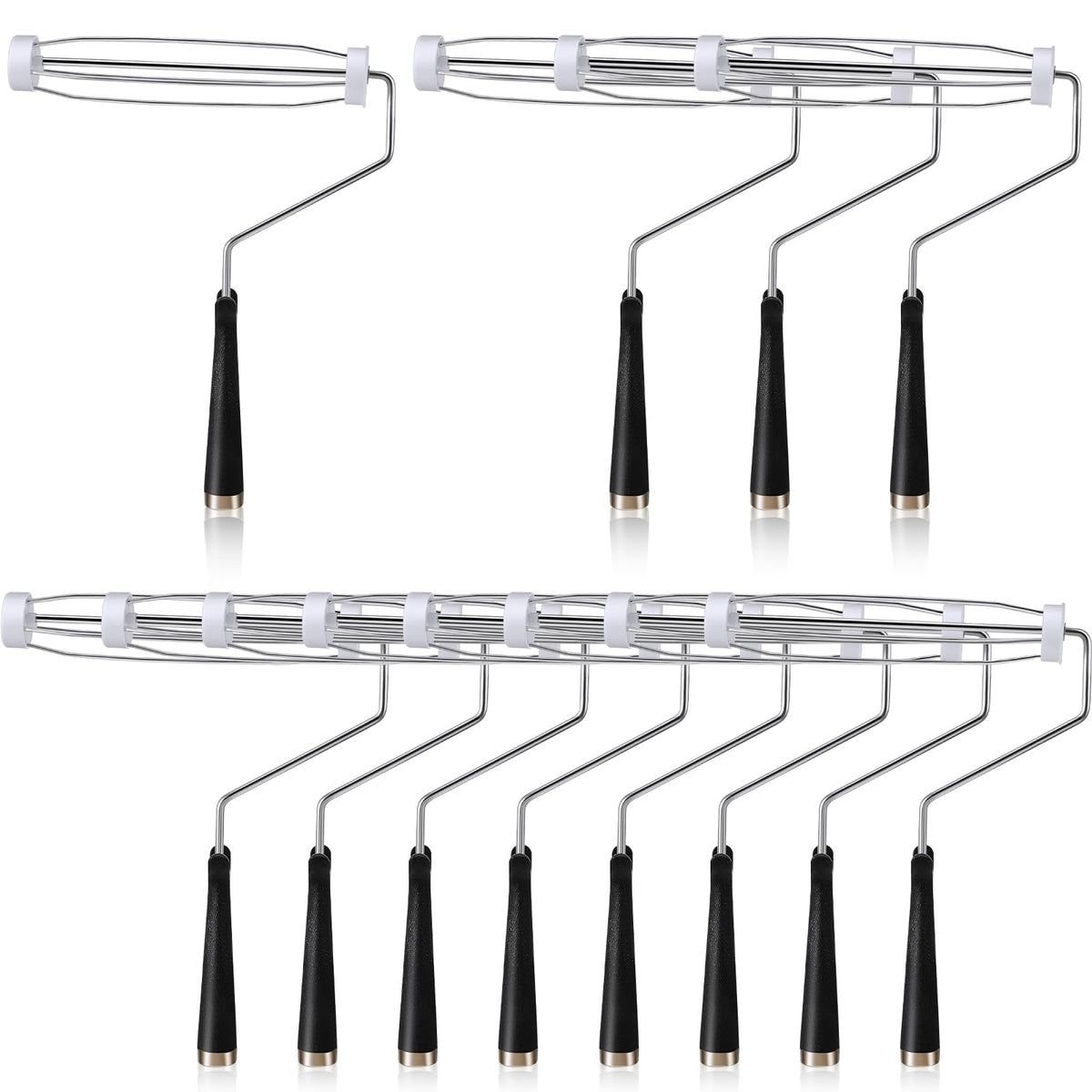 Gerrii 12-pcs 9-inch roller pack for walls, durable coverage.