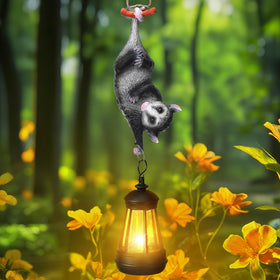 Gerrii possum statue with solar light brightening outdoor spaces