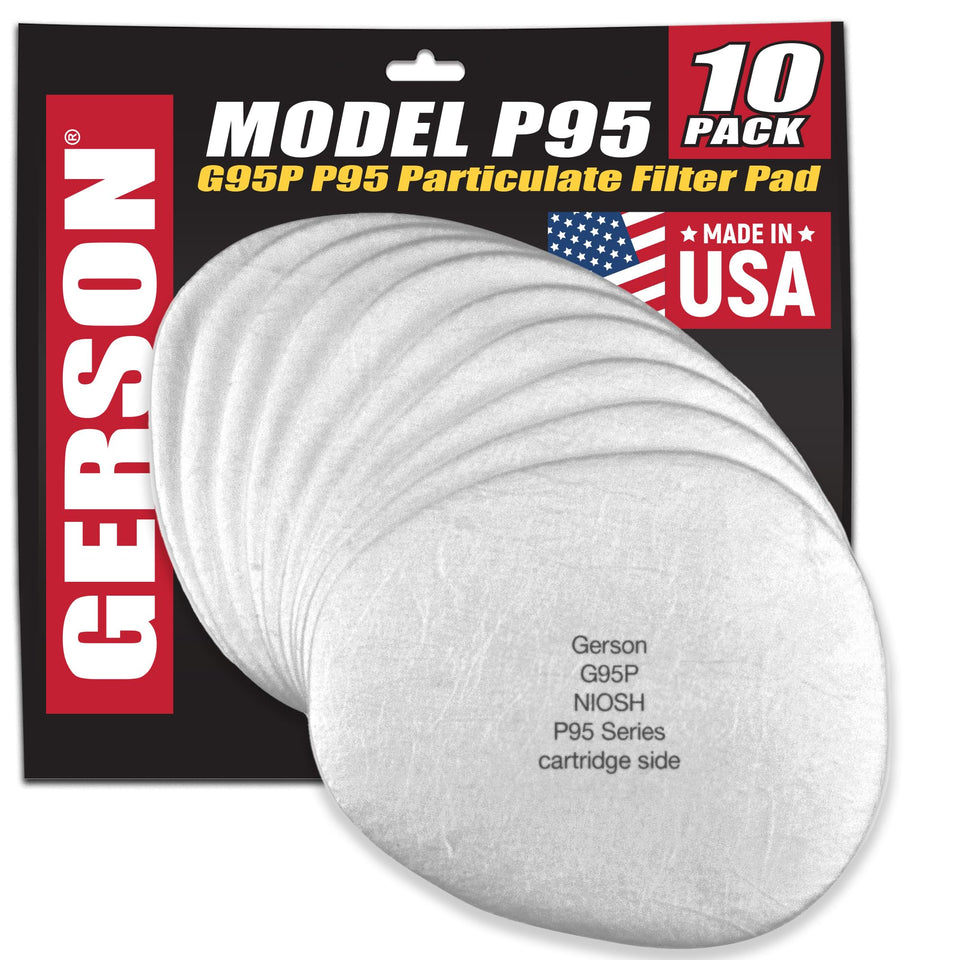 Gerson P95 filter pad box for ready protection in paint and spray environments.