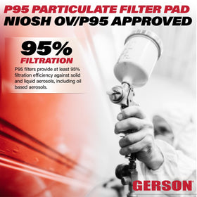 Gerson P95 filter pad cartridge compatibility with Gerson respirators.