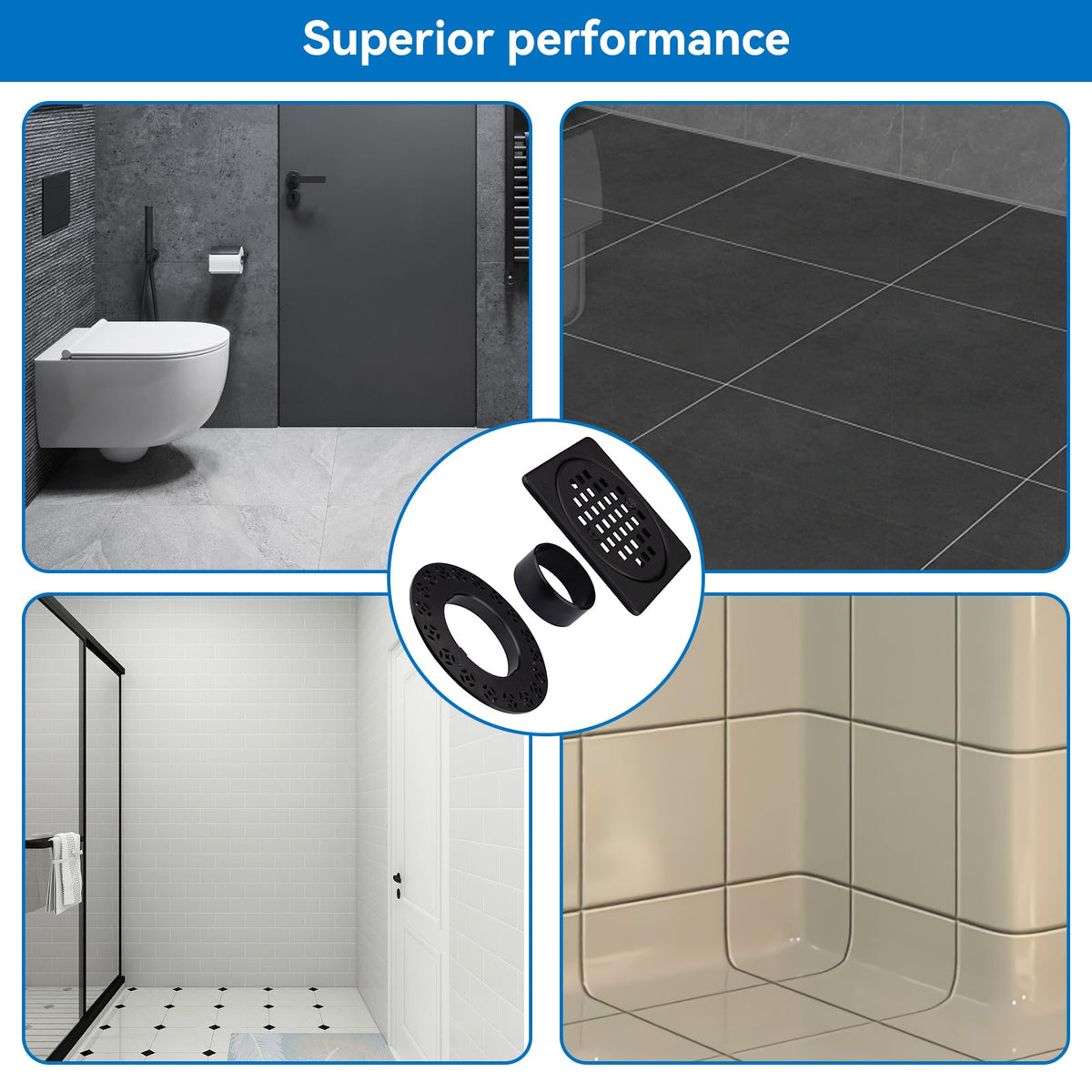 Gertrdti invisible-design drain grate keeps floors clean and modern